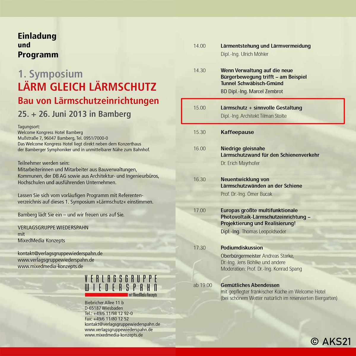 Programm des Symposiums